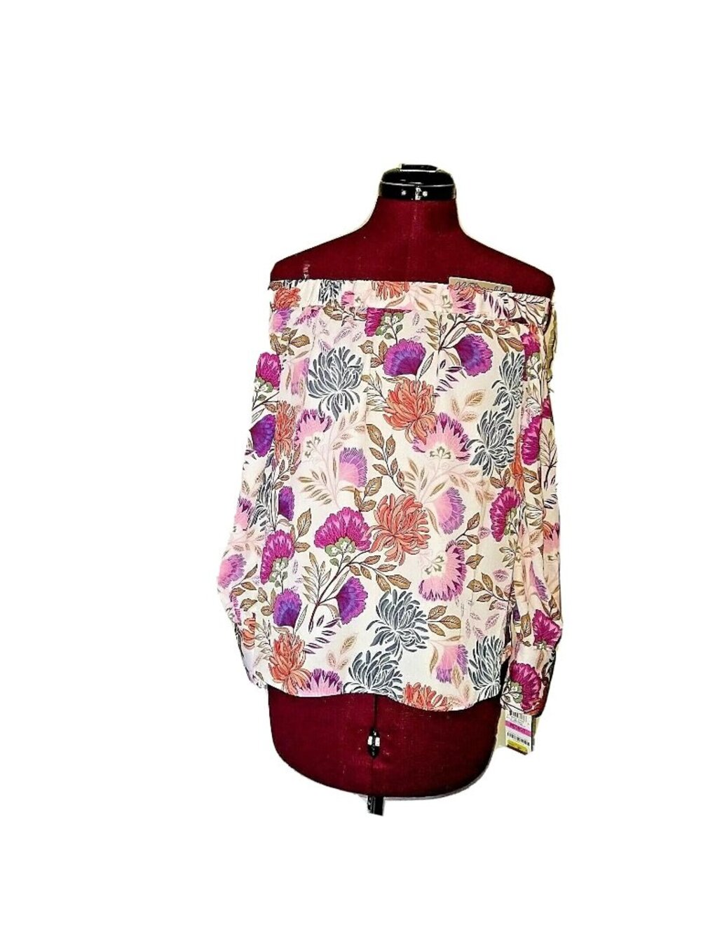 INC International Concepts Top Women’s Petite Multicolor Floral Print